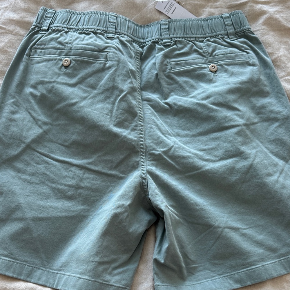Todd Snyder Sage Green Flat Front Shorts - Picture 4 of 6